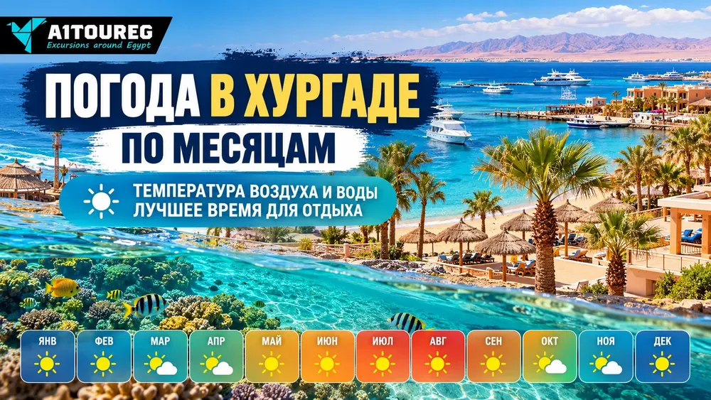 Погода в Хургаде по месяцам: температура воды и воздуха