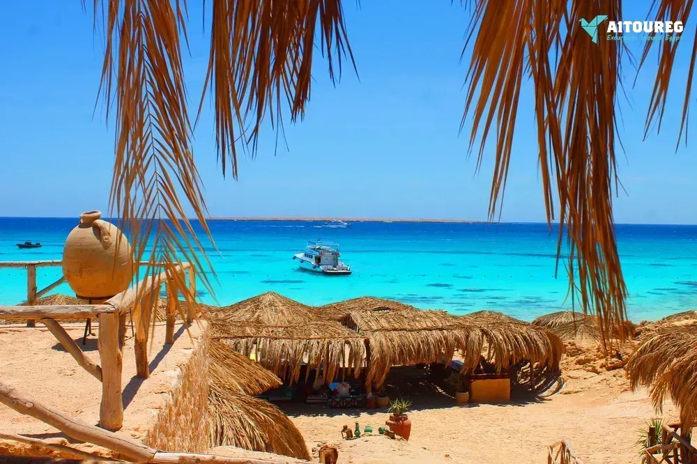 Private speedboat trip to orange island in sahel hashesh