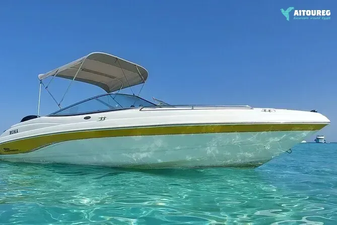 Private speedboat trip to orange island in sahel hashesh
