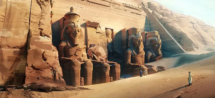 Abu simbel temples from aswan by flight